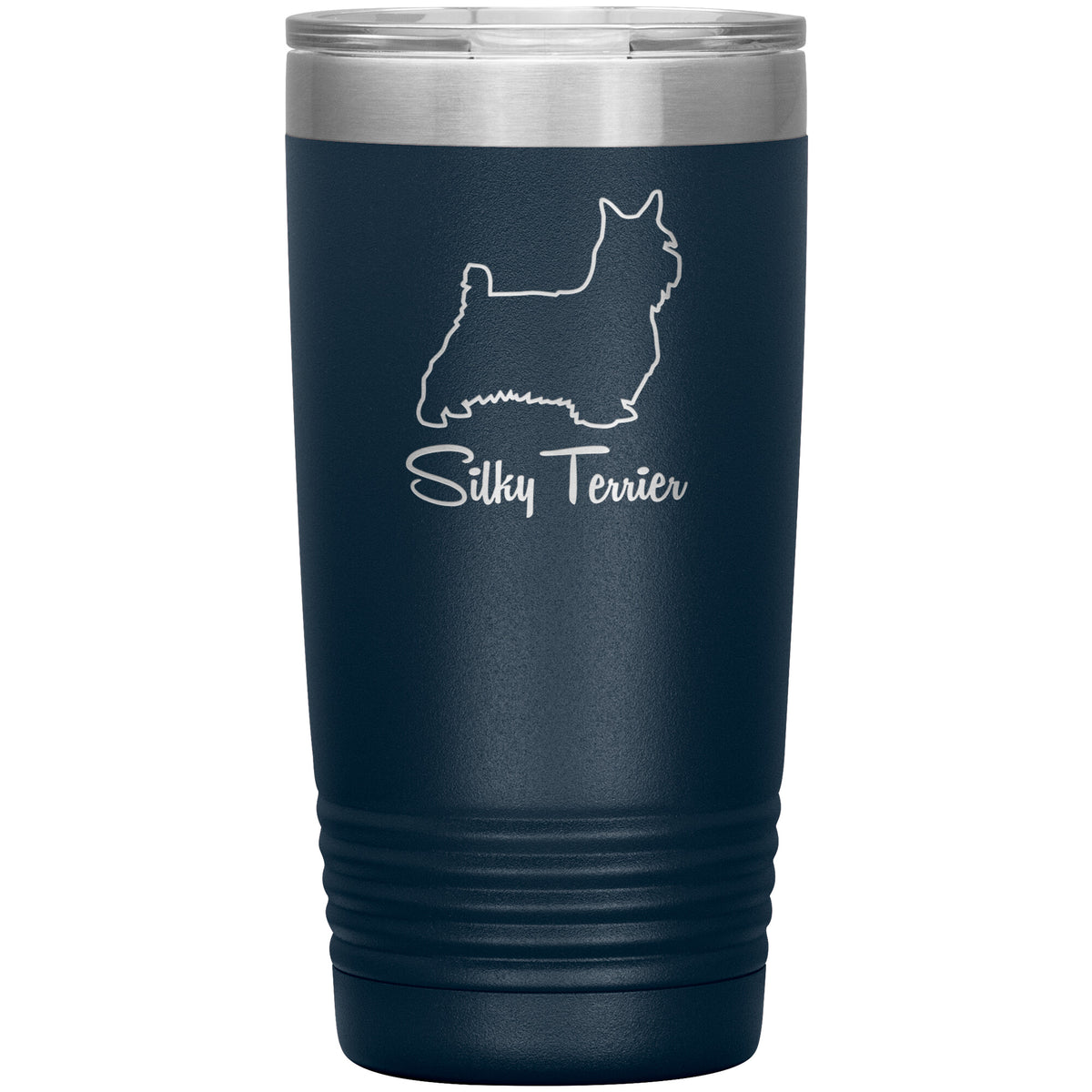 Silky Terrier Dog Outlined Silhouette 20oz Insulated Tumbler