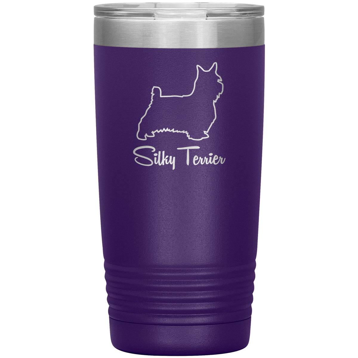 Silky Terrier Dog Outlined Silhouette 20oz Insulated Tumbler