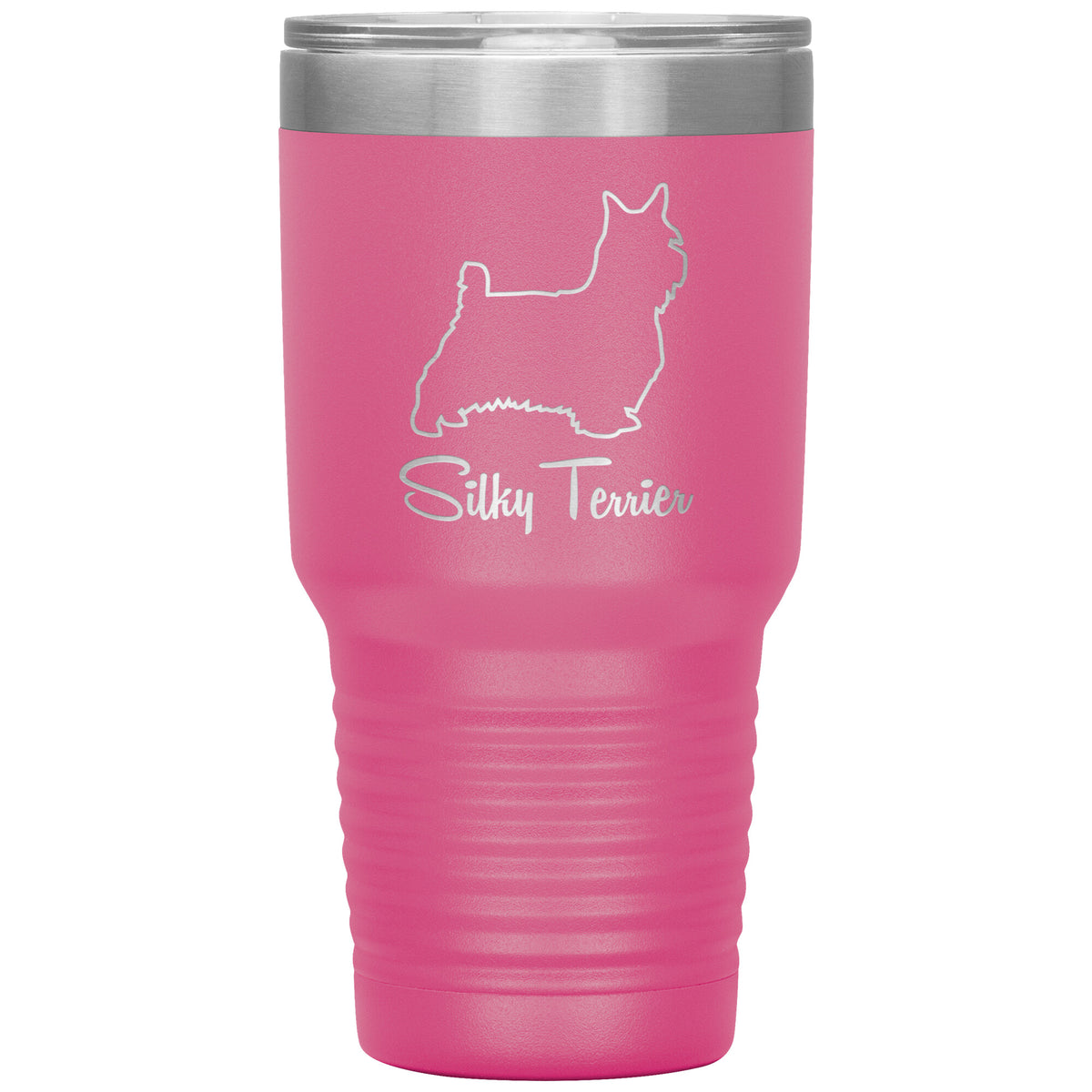 Silky Terrier Dog Outlined Silhouette 30oz Insulated Tumbler