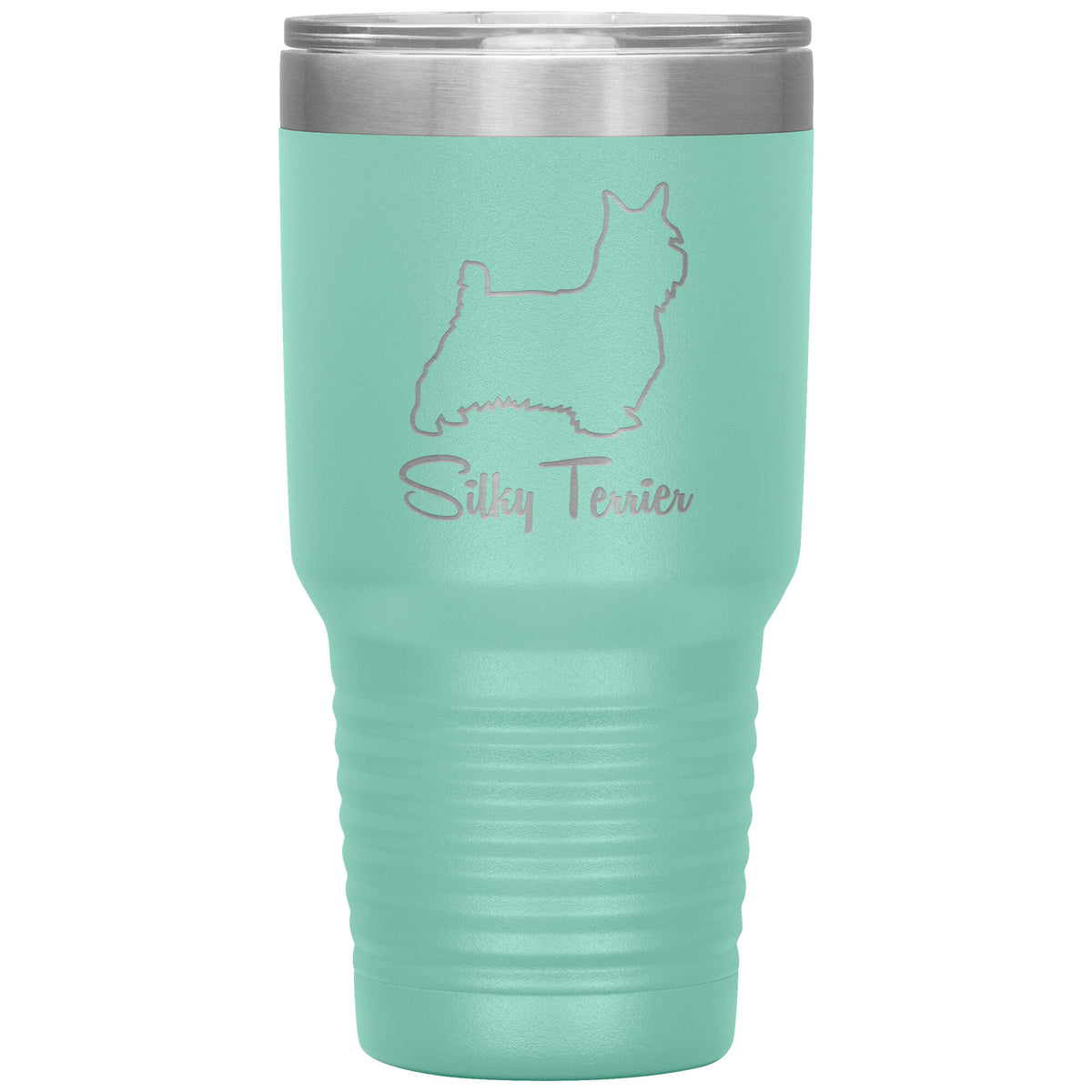 Silky Terrier Dog Outlined Silhouette 30oz Insulated Tumbler