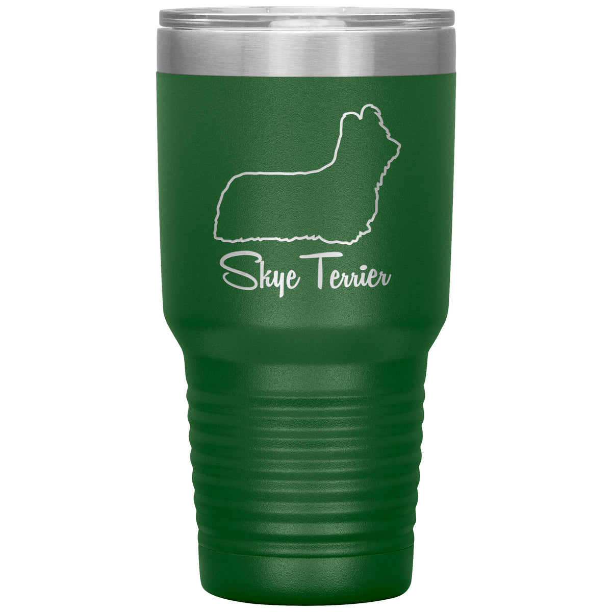 Skye Terrier Dog Outlined Silhouette 30oz Insulated Tumbler