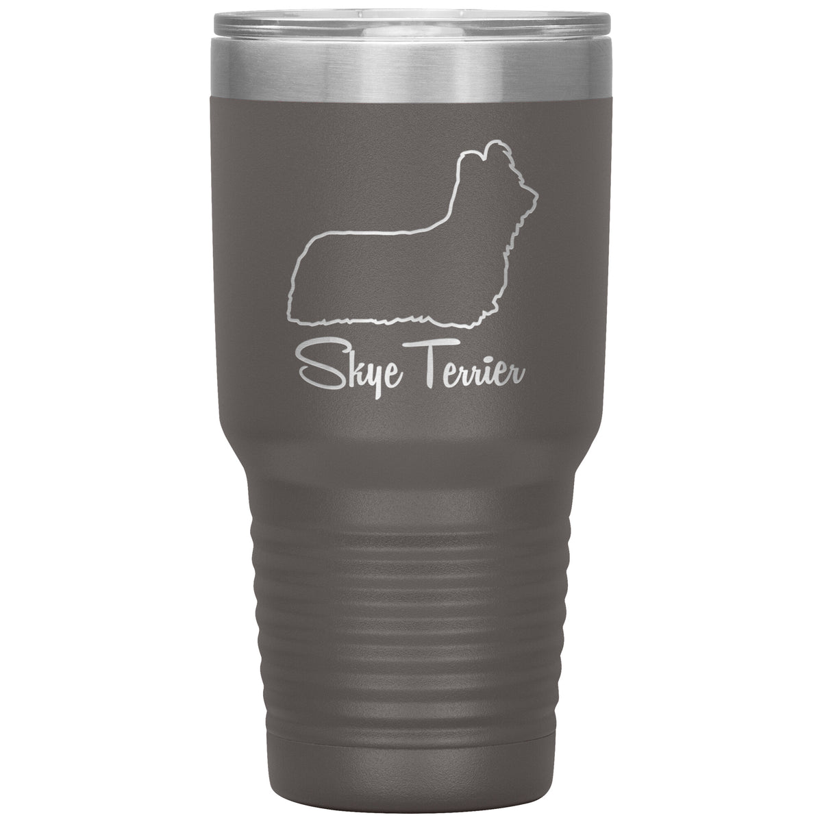 Skye Terrier Dog Outlined Silhouette 30oz Insulated Tumbler