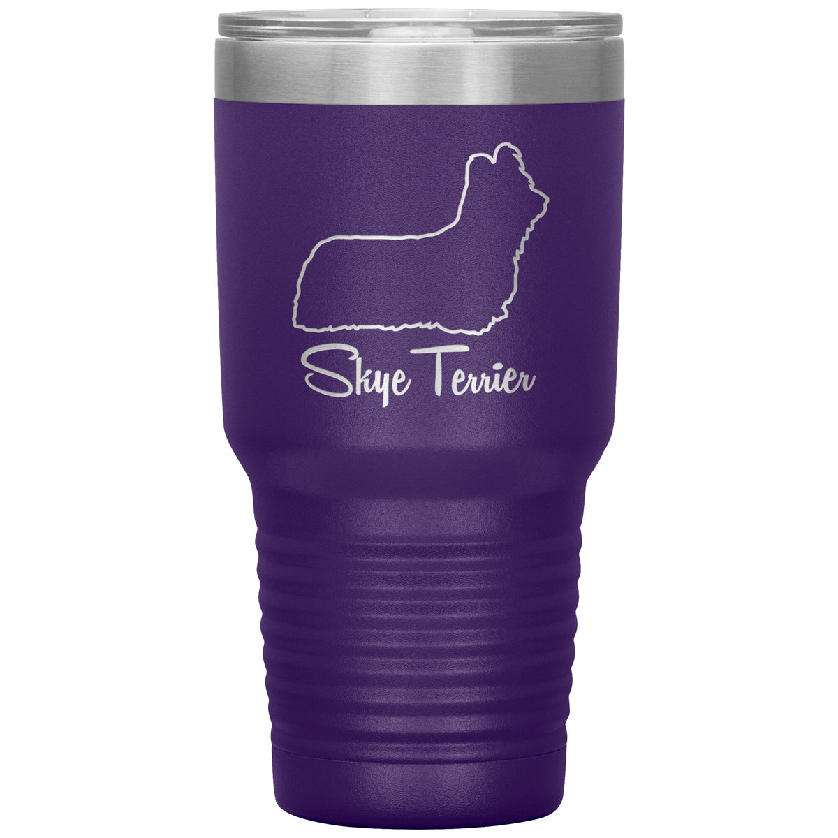 Skye Terrier Dog Outlined Silhouette 30oz Insulated Tumbler