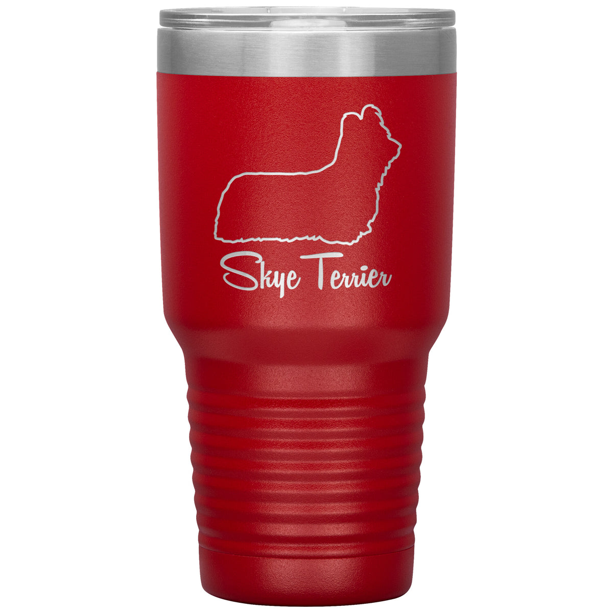 Skye Terrier Dog Outlined Silhouette 30oz Insulated Tumbler