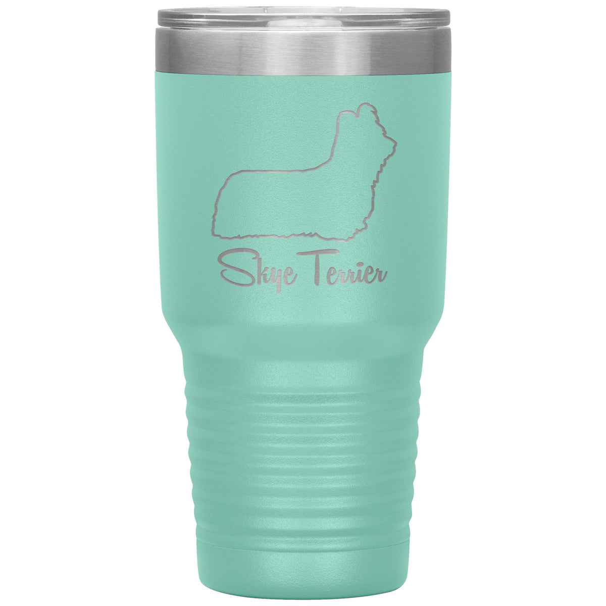 Skye Terrier Dog Outlined Silhouette 30oz Insulated Tumbler