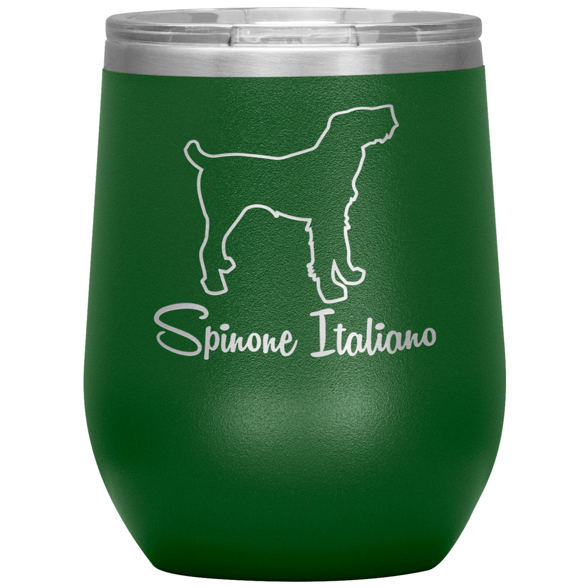 Spinone Italiano Dog Outlined Silhouette 12oz Wine Insulated Tumbler
