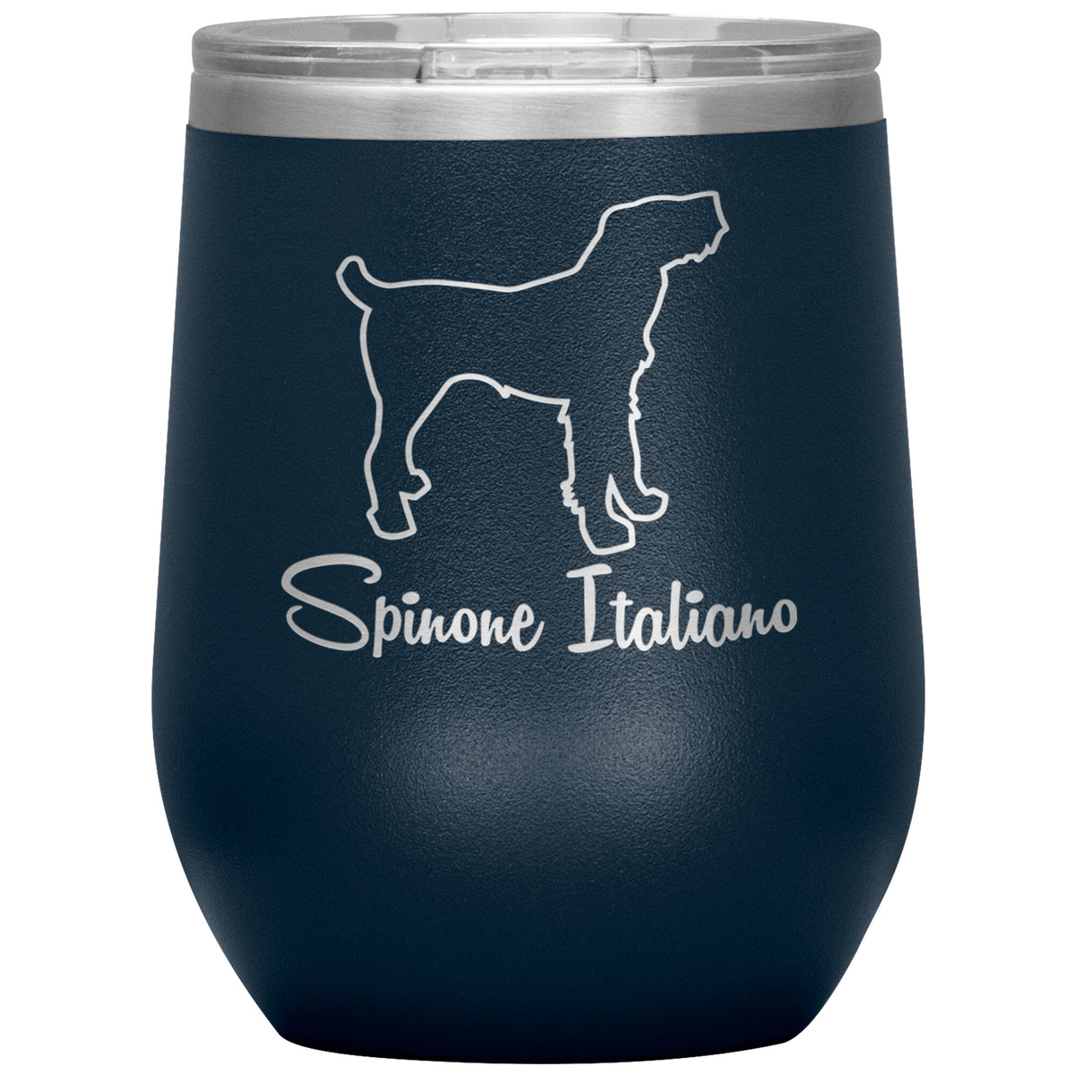 Spinone Italiano Dog Outlined Silhouette 12oz Wine Insulated Tumbler