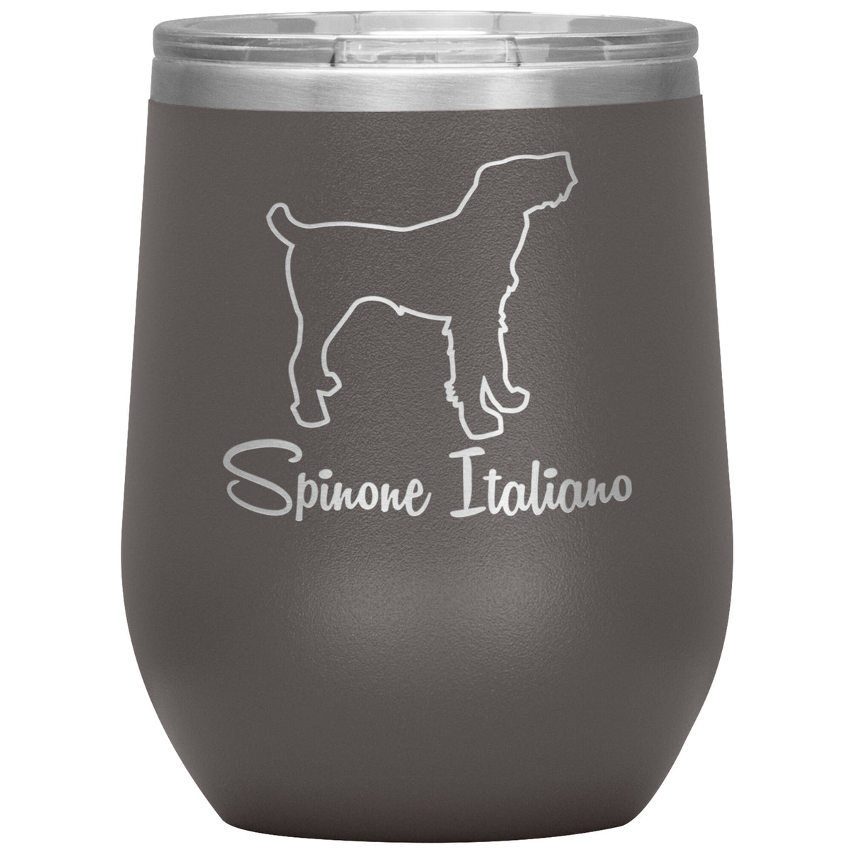 Spinone Italiano Dog Outlined Silhouette 12oz Wine Insulated Tumbler