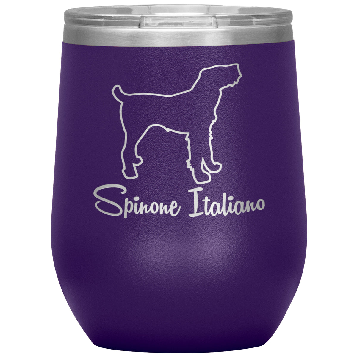 Spinone Italiano Dog Outlined Silhouette 12oz Wine Insulated Tumbler