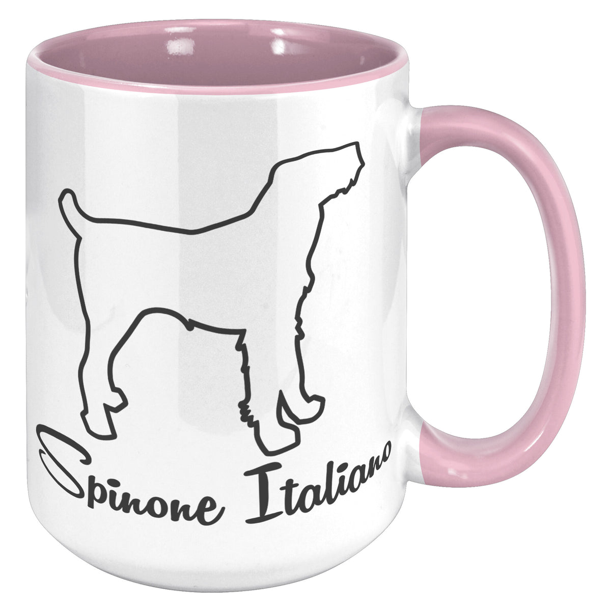 Spinone Italiano Dog Outlined Silhouette 15oz Accent Mug