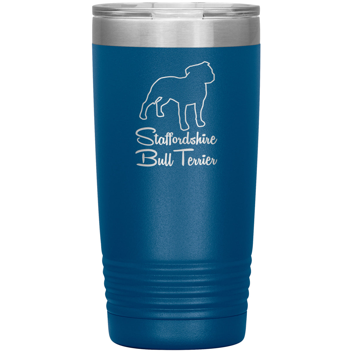 Staffordshire Bull Terrier Dog Outlined Silhouette 20oz Insulated Tumbler