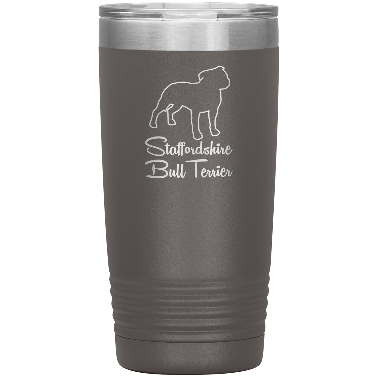 Staffordshire Bull Terrier Dog Outlined Silhouette 20oz Insulated Tumbler