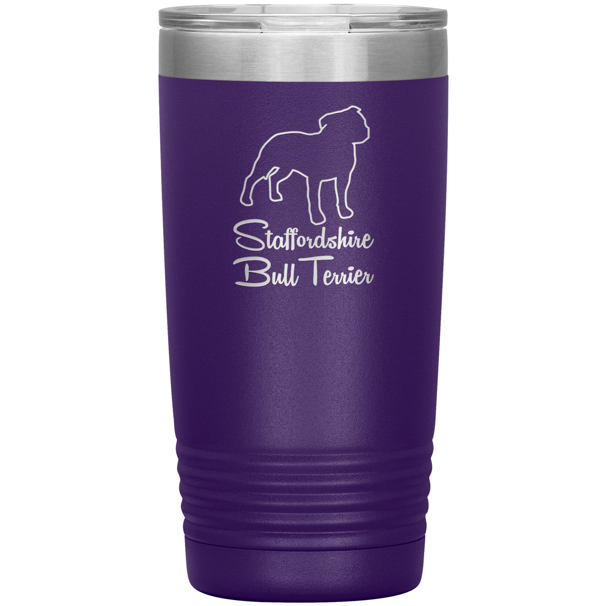 Staffordshire Bull Terrier Dog Outlined Silhouette 20oz Insulated Tumbler