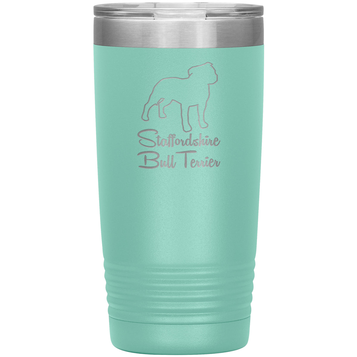 Staffordshire Bull Terrier Dog Outlined Silhouette 20oz Insulated Tumbler