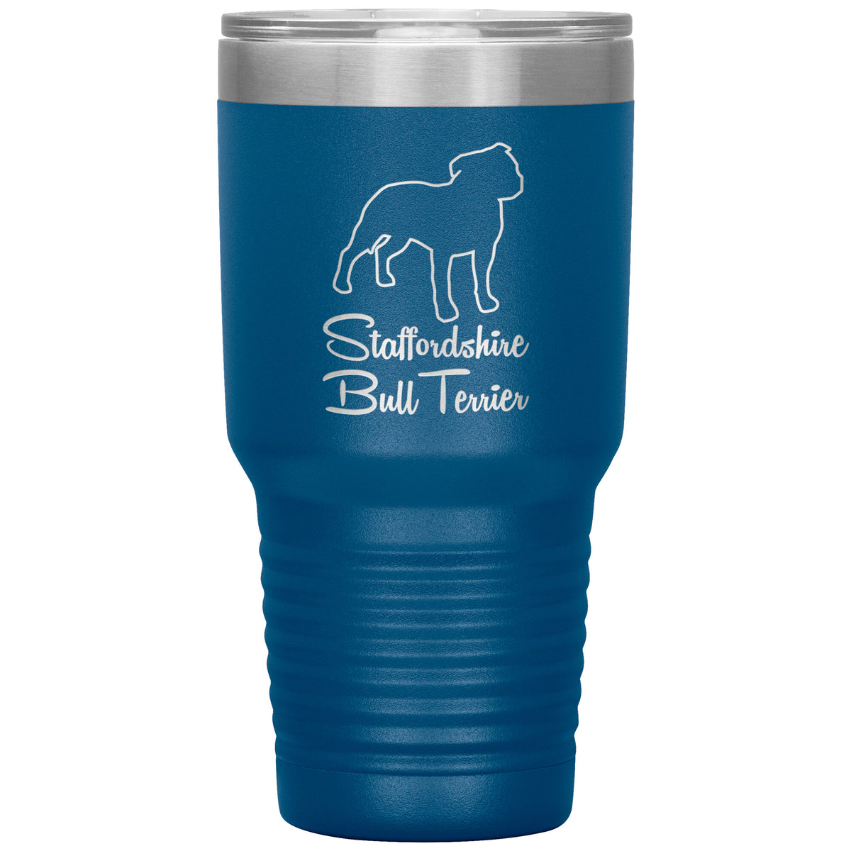 Staffordshire Bull Terrier Dog Outlined Silhouette 30oz Insulated Tumbler