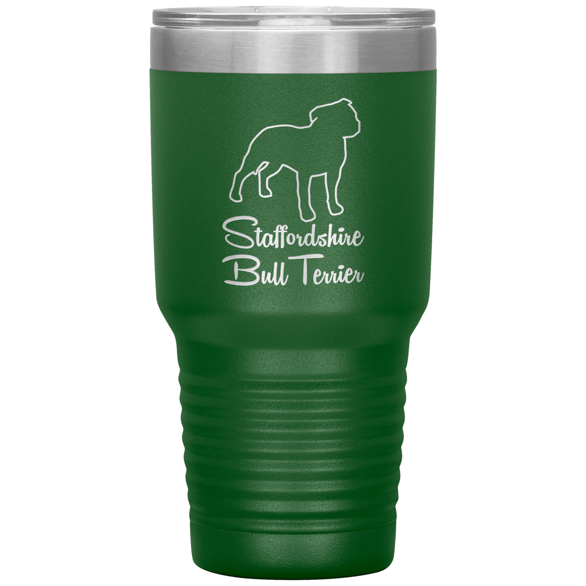 Staffordshire Bull Terrier Dog Outlined Silhouette 30oz Insulated Tumbler