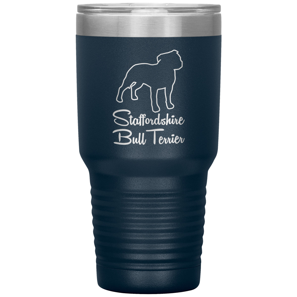 Staffordshire Bull Terrier Dog Outlined Silhouette 30oz Insulated Tumbler
