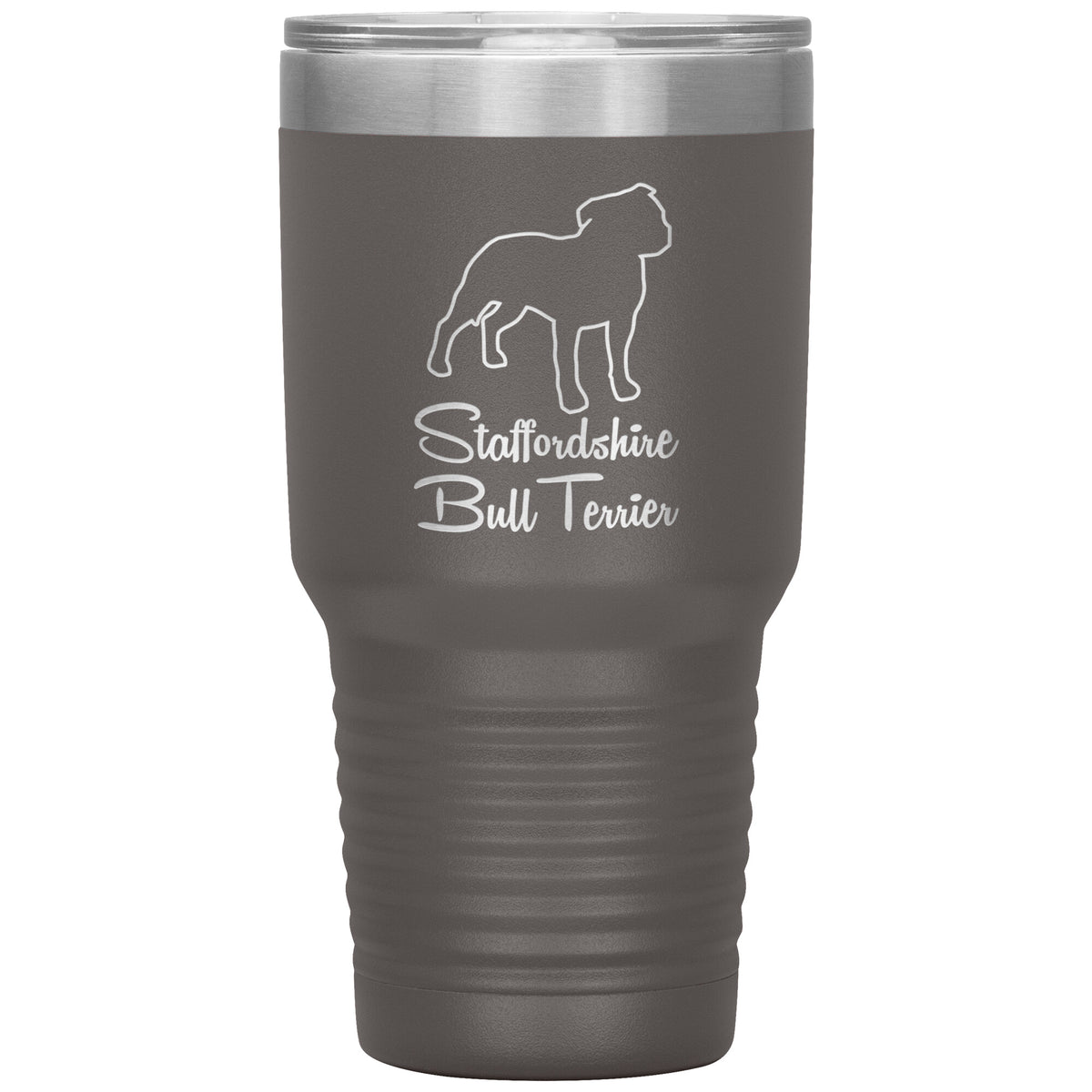 Staffordshire Bull Terrier Dog Outlined Silhouette 30oz Insulated Tumbler