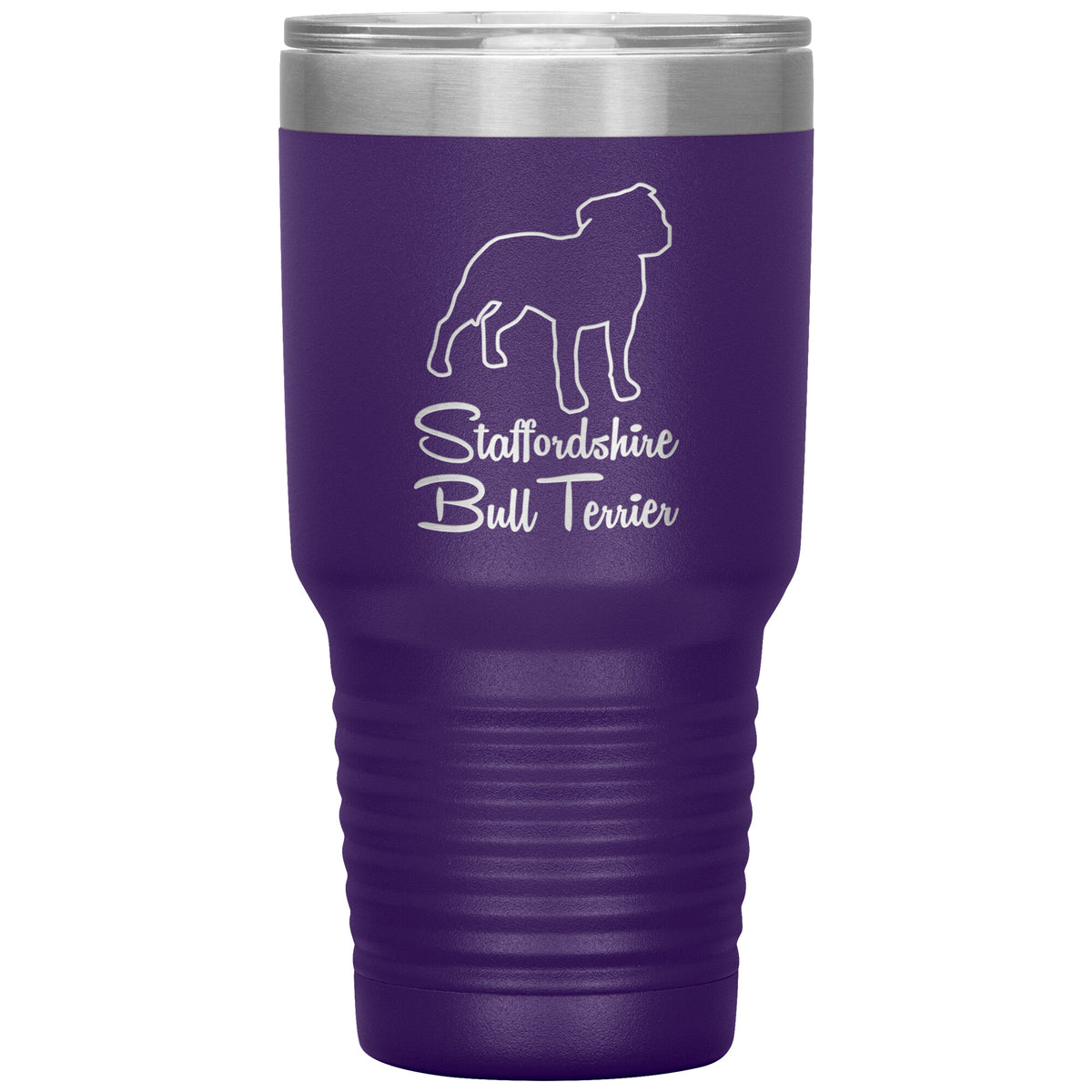 Staffordshire Bull Terrier Dog Outlined Silhouette 30oz Insulated Tumbler