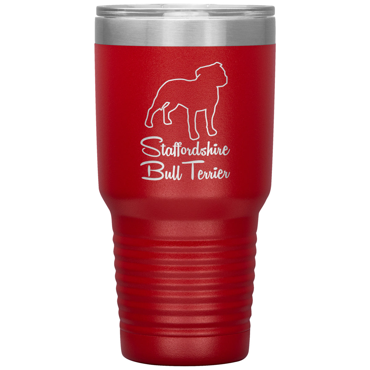 Staffordshire Bull Terrier Dog Outlined Silhouette 30oz Insulated Tumbler