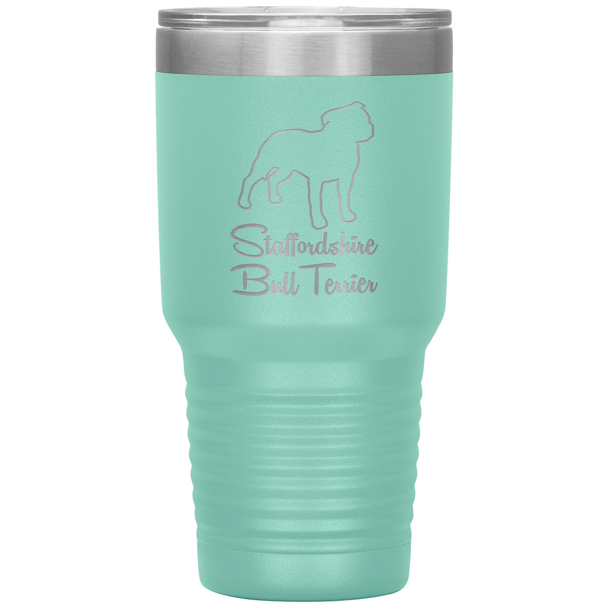 Staffordshire Bull Terrier Dog Outlined Silhouette 30oz Insulated Tumbler