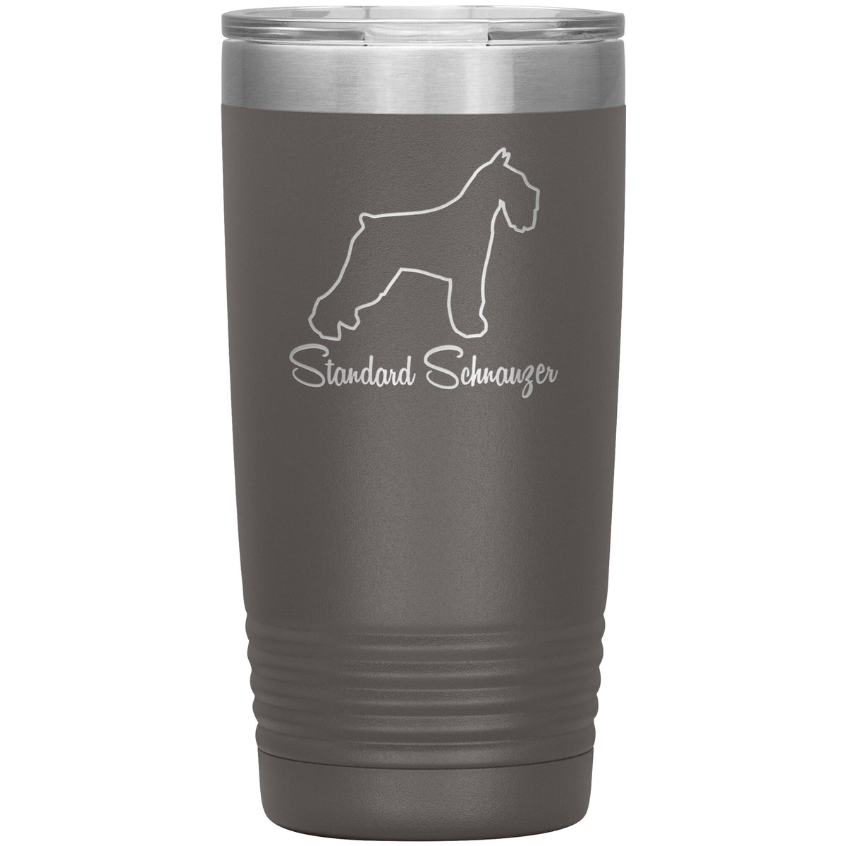 Standard Schnauzer Dog Outlined Silhouette 20oz Insulated Tumbler