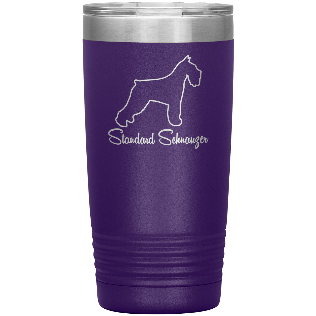 Standard Schnauzer Dog Outlined Silhouette 20oz Insulated Tumbler