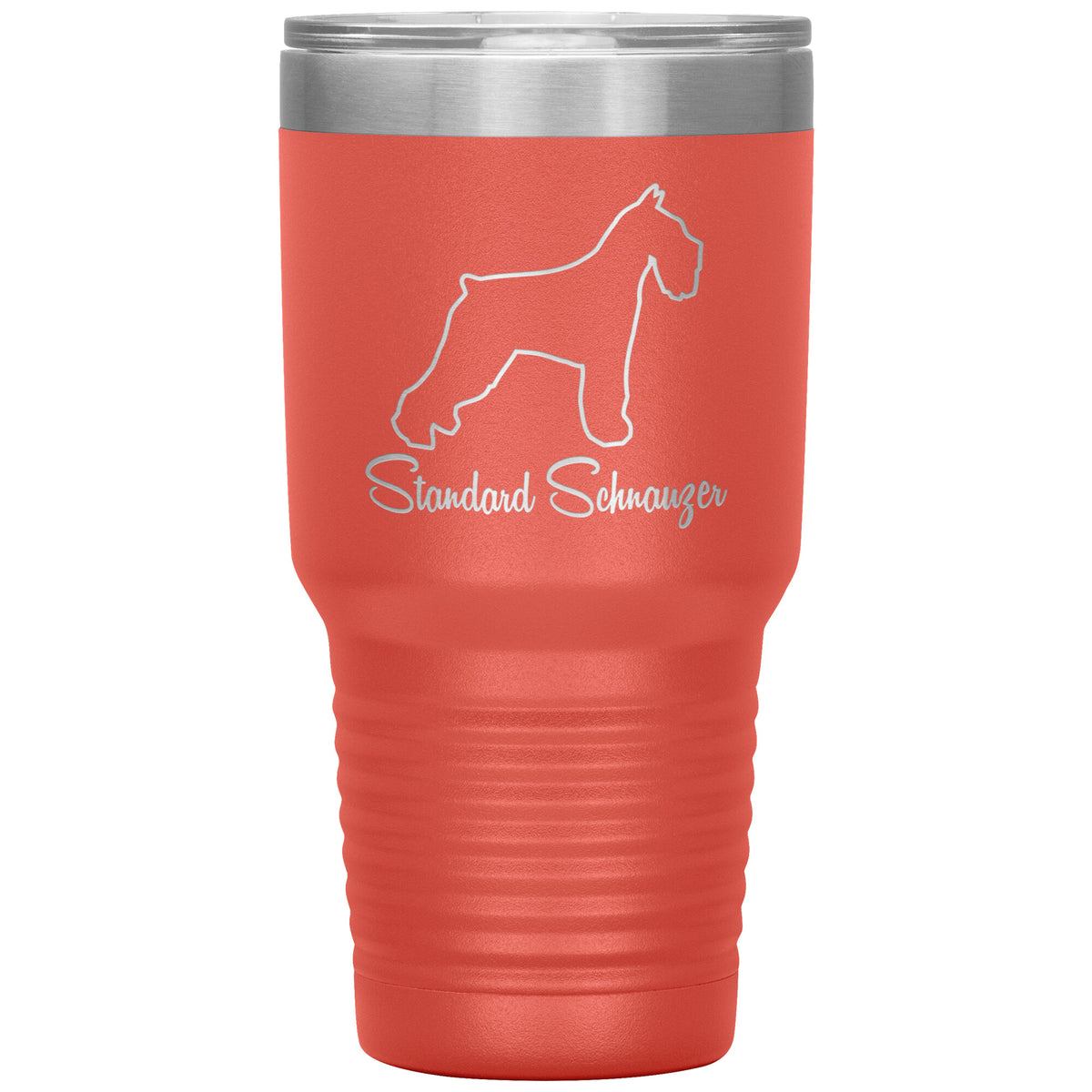 Standard Schnauzer Dog Outlined Silhouette 30oz Insulated Tumbler