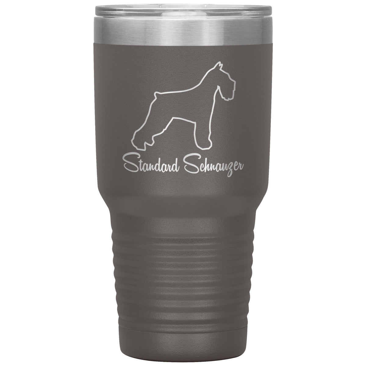 Standard Schnauzer Dog Outlined Silhouette 30oz Insulated Tumbler