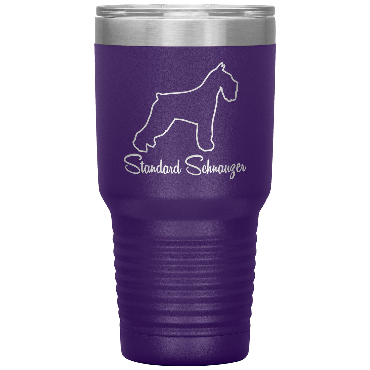 Standard Schnauzer Dog Outlined Silhouette 30oz Insulated Tumbler