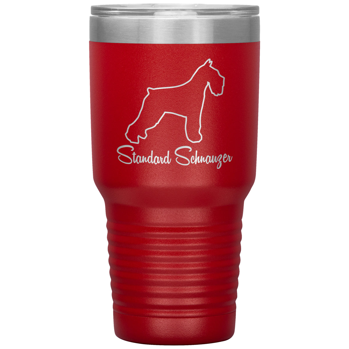 Standard Schnauzer Dog Outlined Silhouette 30oz Insulated Tumbler