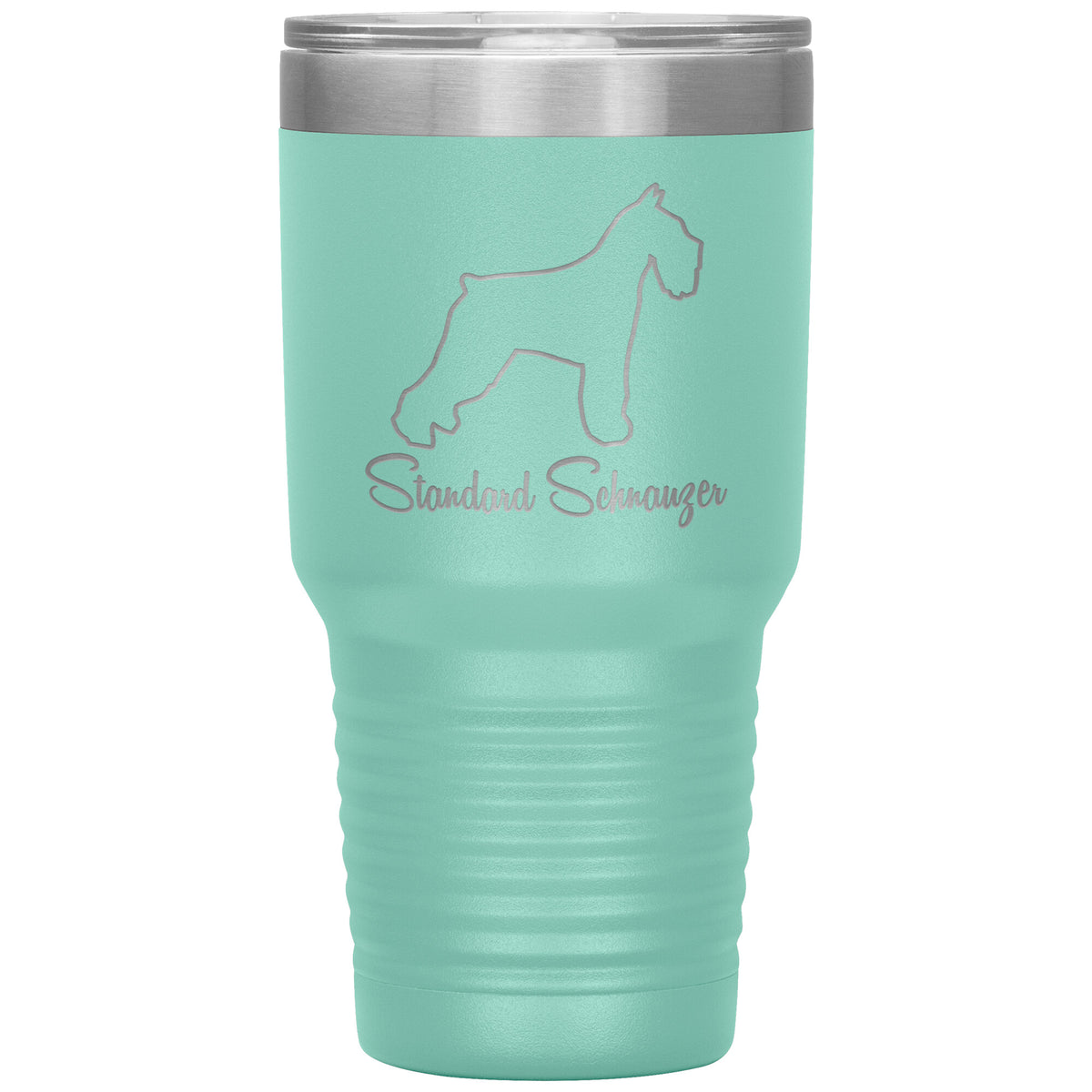 Standard Schnauzer Dog Outlined Silhouette 30oz Insulated Tumbler