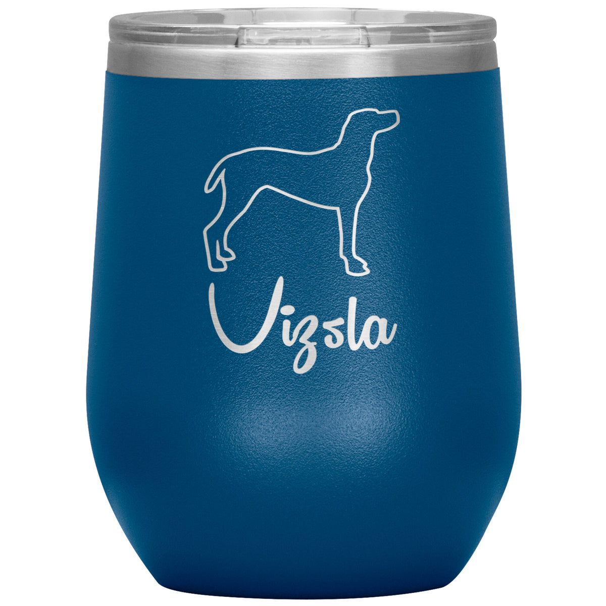 Vizsla Dog Outlined Silhouette 12oz Wine Insulated Tumbler