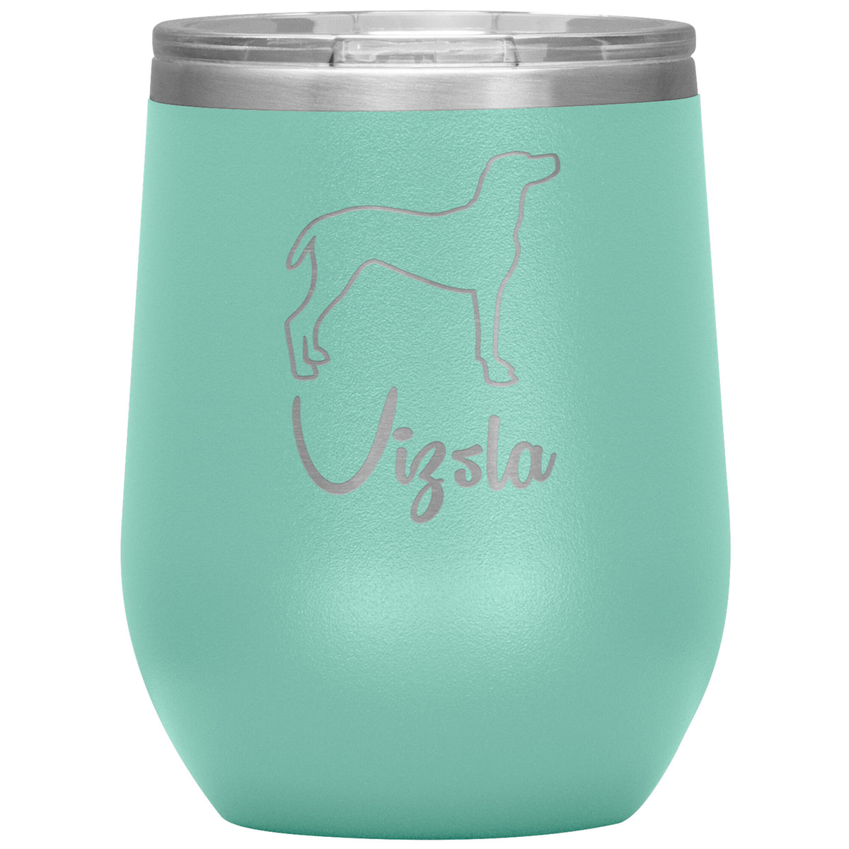 Vizsla Dog Outlined Silhouette 12oz Wine Insulated Tumbler
