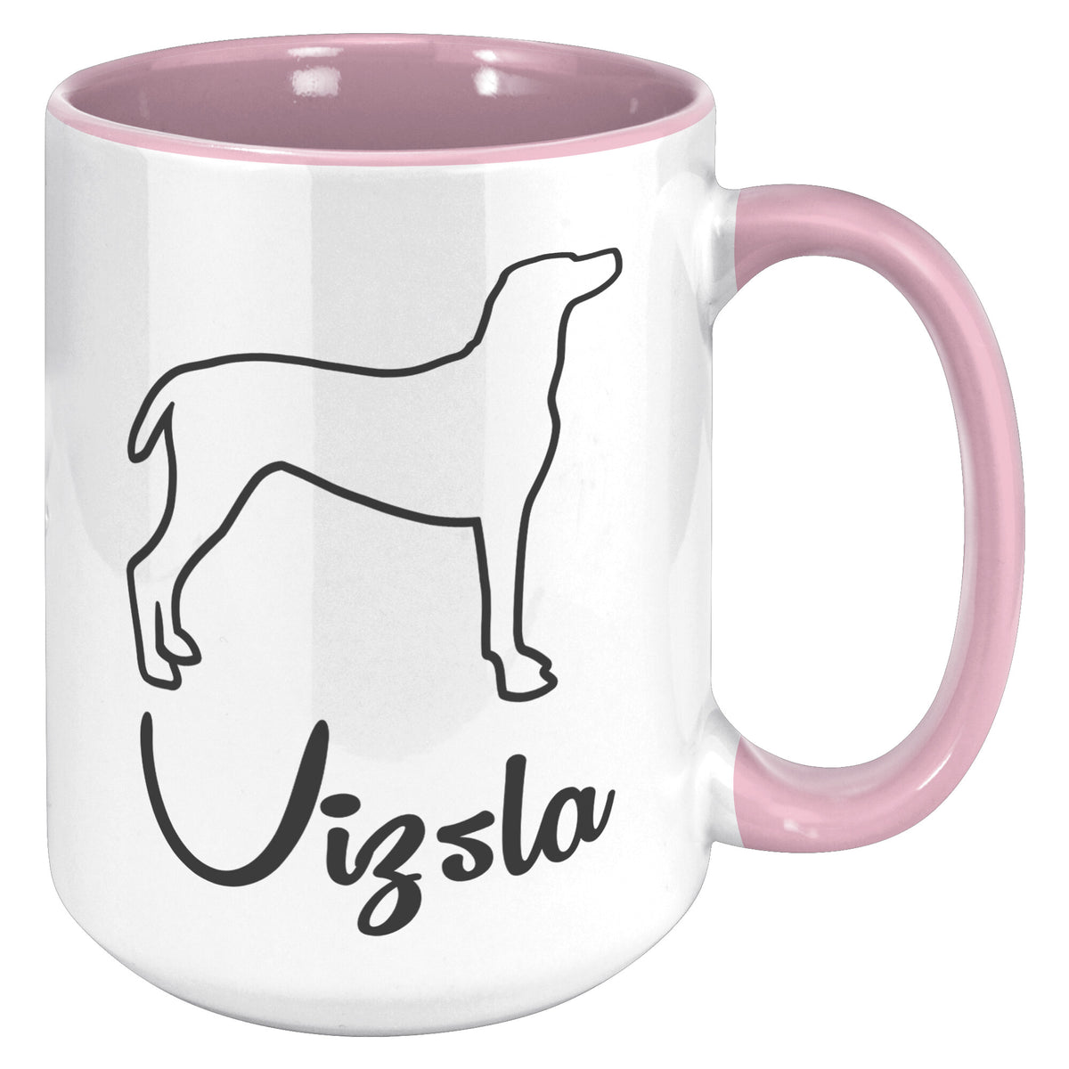 Vizsla Dog Outlined Silhouette 15oz Accent Mug
