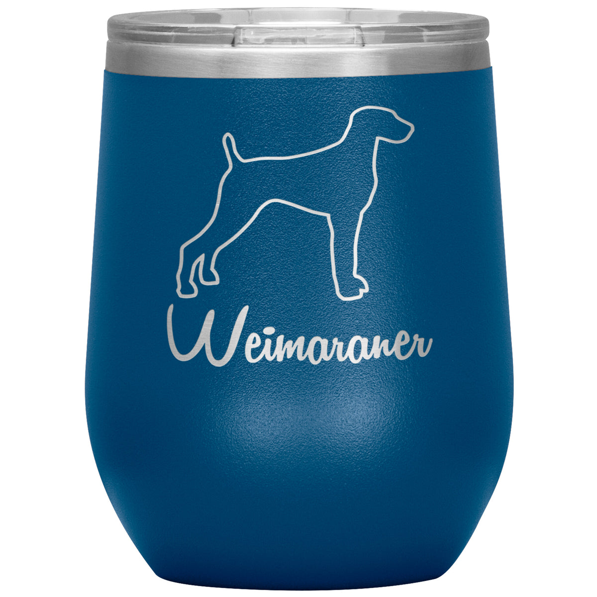 Weimaraner Dog Outlined Silhouette 12oz Wine Insulated Tumbler