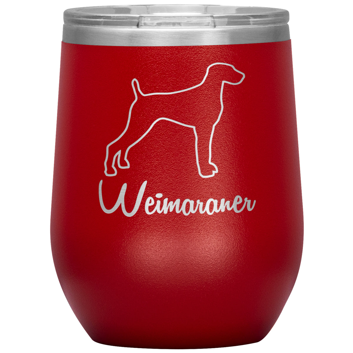 Weimaraner Dog Outlined Silhouette 12oz Wine Insulated Tumbler