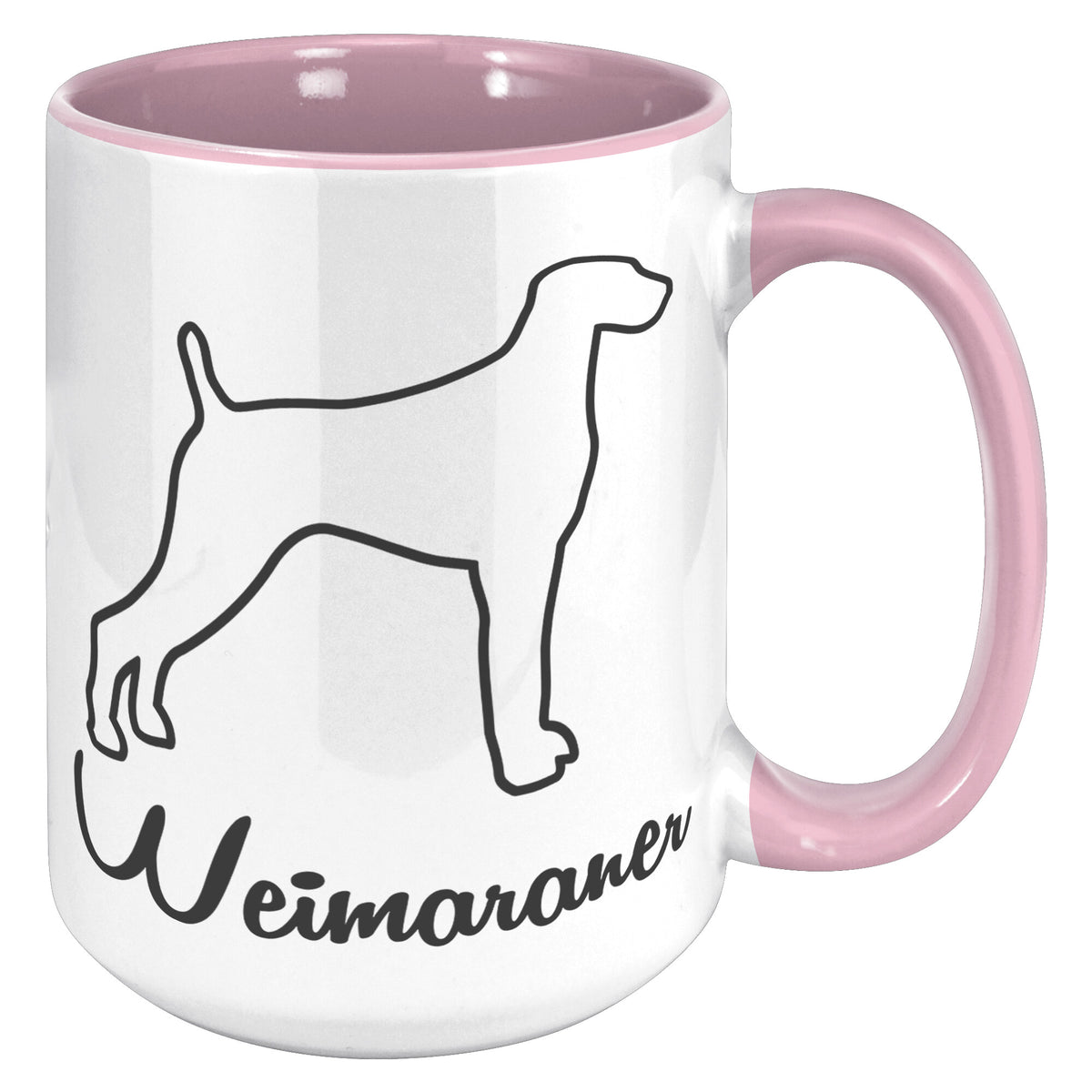 Weimaraner Dog Outlined Silhouette 15oz Accent Mug