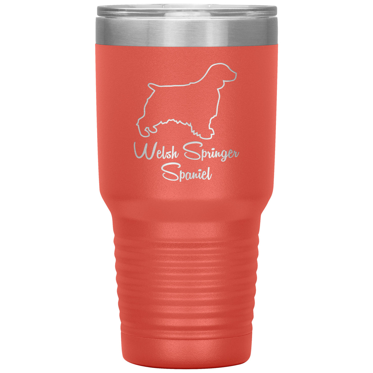 Welsh Springer Spaniel Dog Outlined Silhouette 30oz Insulated Tumbler