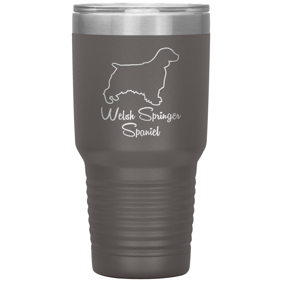 Welsh Springer Spaniel Dog Outlined Silhouette 30oz Insulated Tumbler