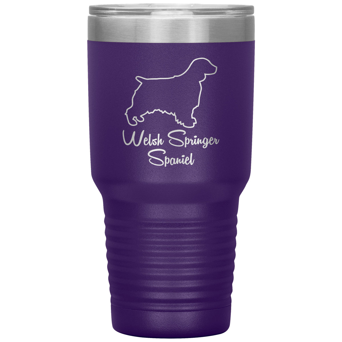 Welsh Springer Spaniel Dog Outlined Silhouette 30oz Insulated Tumbler