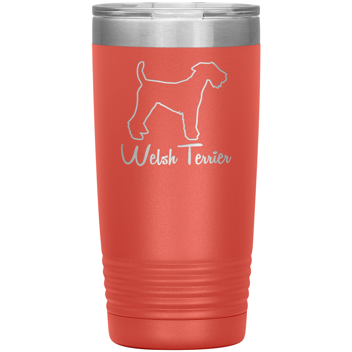 Welsh Terrier Dog Outlined Silhouette 20oz Insulated Tumbler