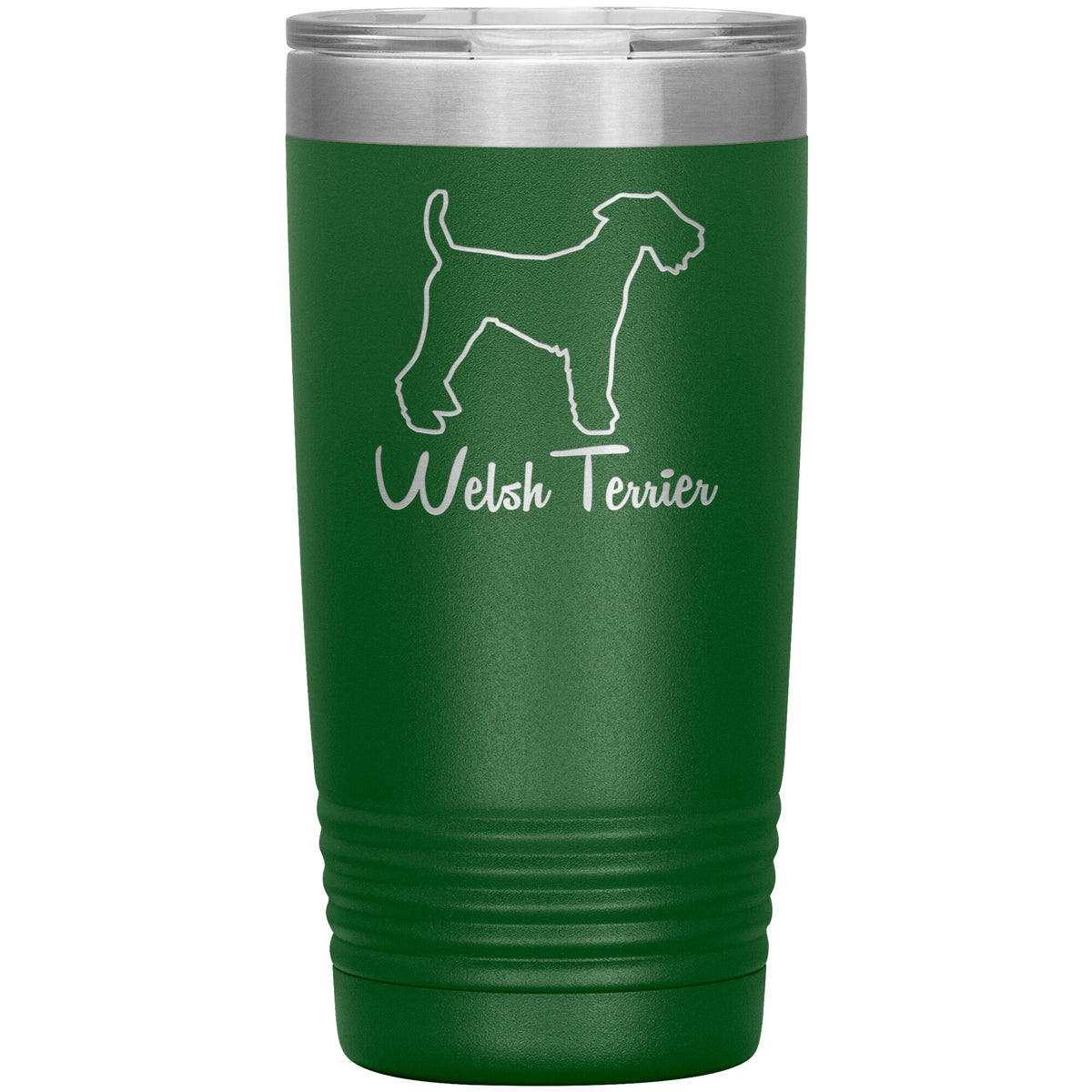 Welsh Terrier Dog Outlined Silhouette 20oz Insulated Tumbler