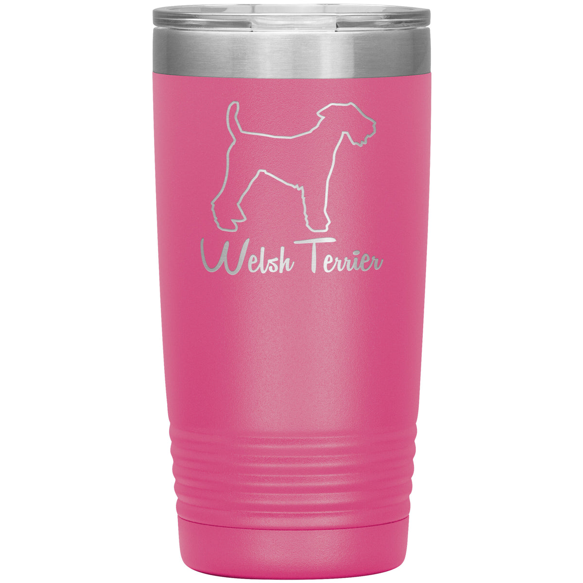 Welsh Terrier Dog Outlined Silhouette 20oz Insulated Tumbler