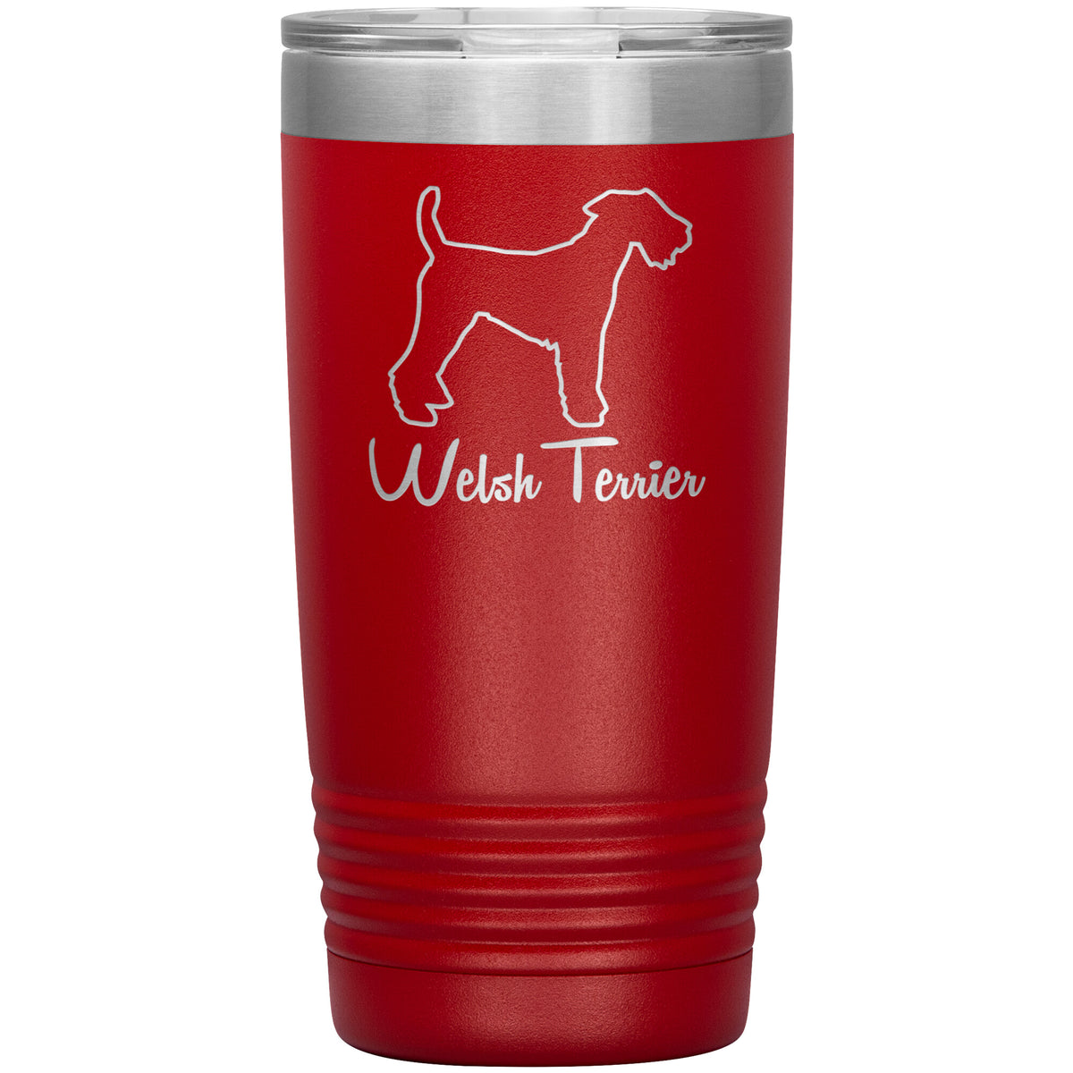 Welsh Terrier Dog Outlined Silhouette 20oz Insulated Tumbler