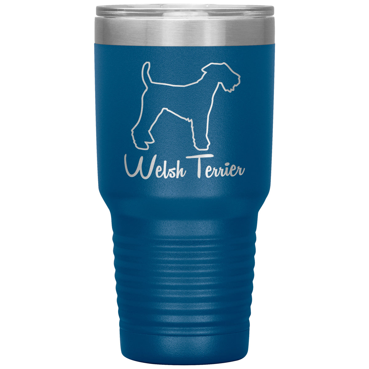 Welsh Terrier Dog Outlined Silhouette 30oz Insulated Tumbler