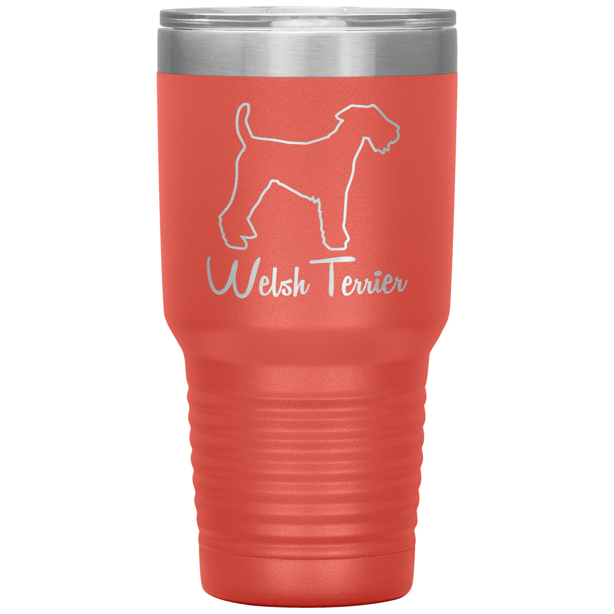 Welsh Terrier Dog Outlined Silhouette 30oz Insulated Tumbler