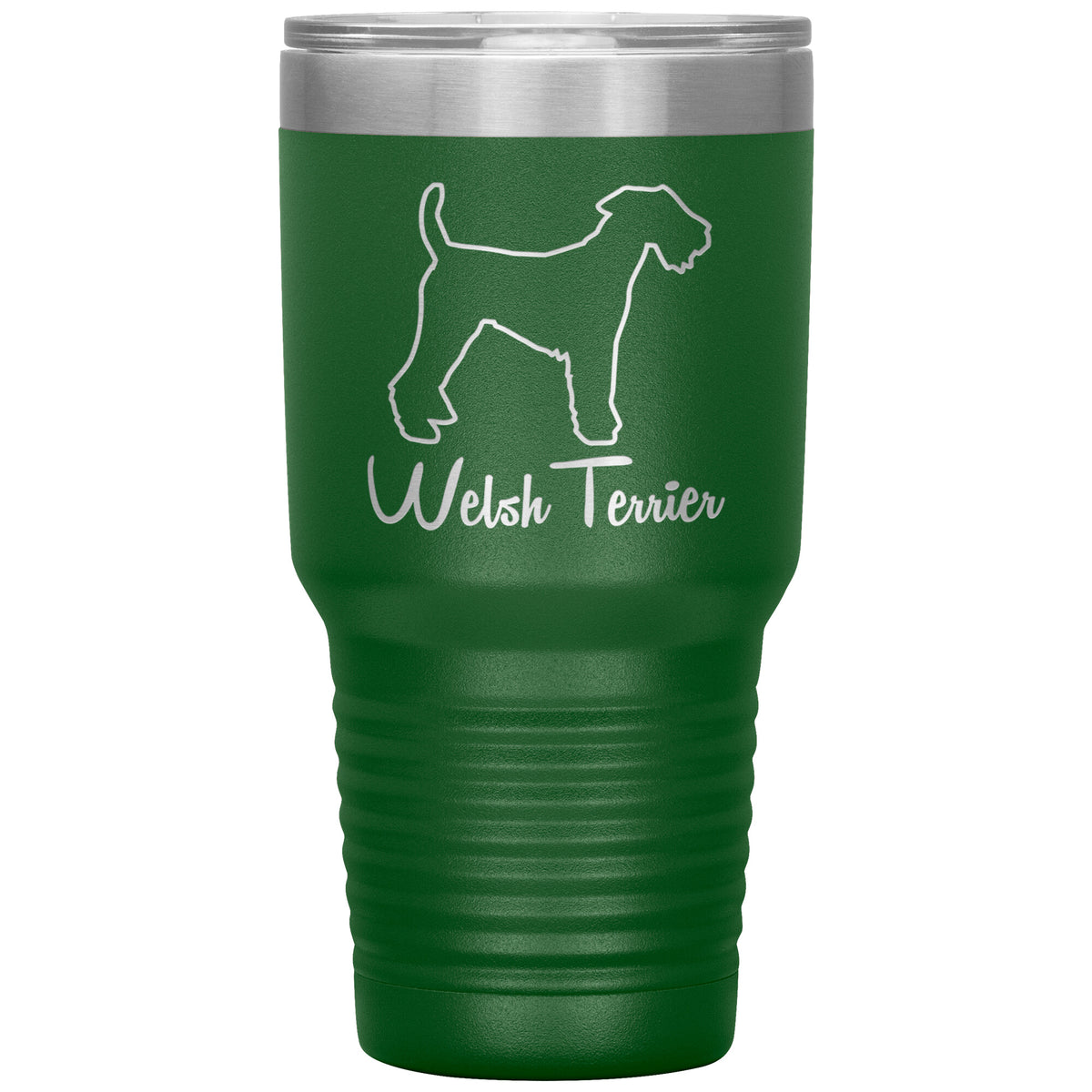 Welsh Terrier Dog Outlined Silhouette 30oz Insulated Tumbler