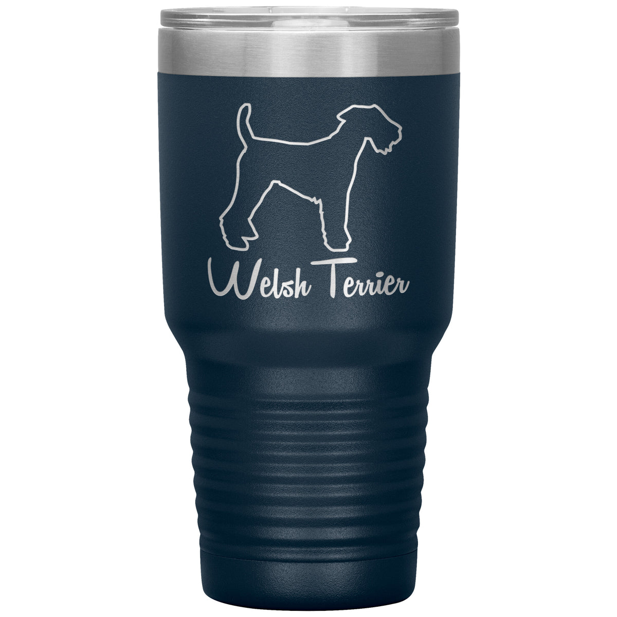Welsh Terrier Dog Outlined Silhouette 30oz Insulated Tumbler