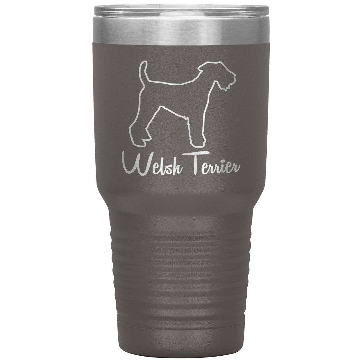 Welsh Terrier Dog Outlined Silhouette 30oz Insulated Tumbler